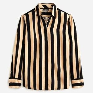 NWT Classic-fit cupro-blend shirt in stripe, Size 6